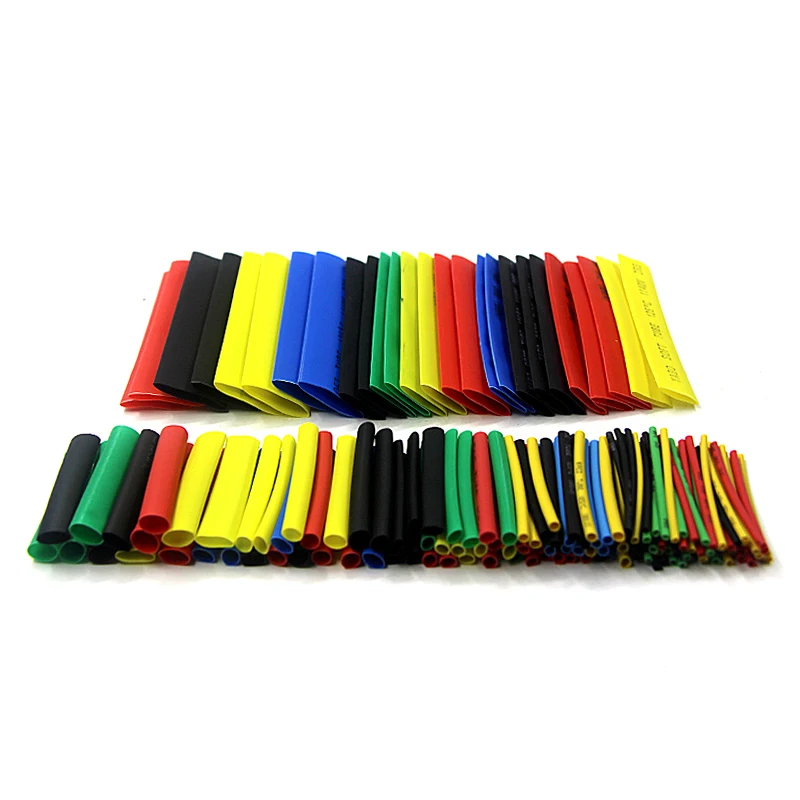 

164PCS Heat Shrinkable Tube Polyolefin Casing Cable Tube Kit Mixed Color