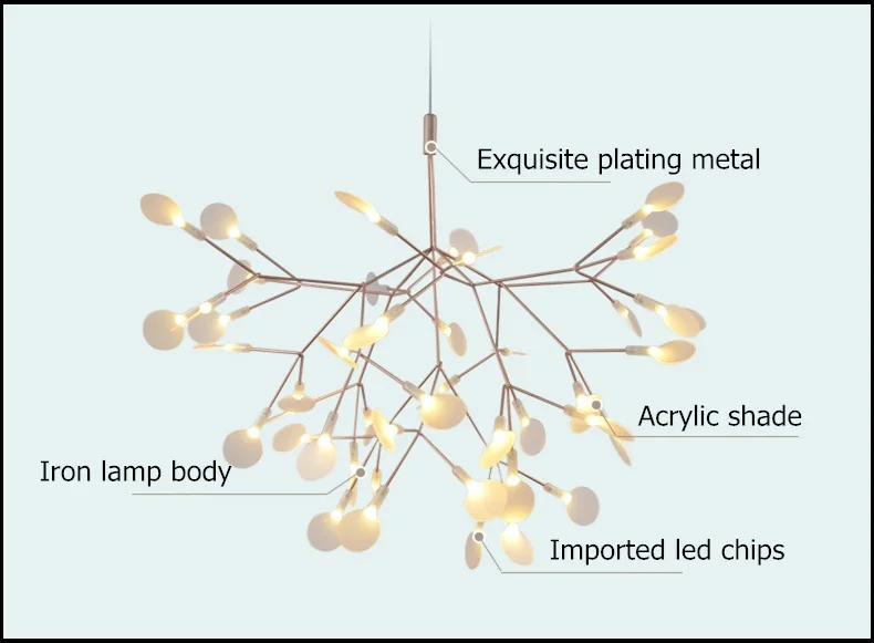 Creative Home Deco Modern Lusre Led Chandelier For Living Room Dining Room Nordic Style Hanging Lamp Chandeliers13