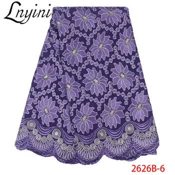

Fashion Swiss Voile Cotton Lace Newest Swiss Voile Lace in Switzerland High Quality African Cotton Dry Lace for Wedding L2626B-4