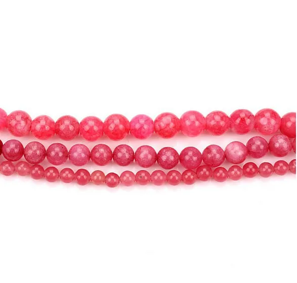 

Round Beads 4 6 8mm Additive color stone Natural Red DIY Beads