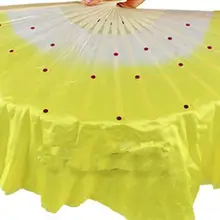 41 см Обувь для девочек Костюмы для танца живота Шелковый Бамбук короткие Вентиляторы покрывал народная Книги по искусству китайский Yangko вечерние сцены складной