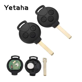 

Yetaha 2Pcs Car Smart Remote Key 3 Buttons Fit For Mercedes-Benz Smart Fortwo 451 With ID46 PCF7941 Chip 433 MHz Remtekey