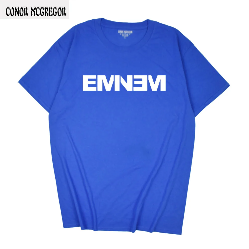 Модная футболка EMINEM, мужская одежда от Noah, хлопок, дворцовые скейтборды, футболки, Летний стиль, короткий рукав, Повседневная футболка, дворцовая футболка - Цвет: Blue-W