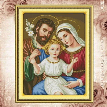 

Joy Sunday Counted cross stitch kit Jesus family DMC14CT11CTcottonfabric home livingroom bedroom deco painting factory wholesale