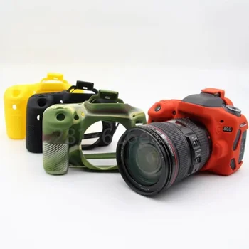 

Nice Soft Silicone Rubber Lightweight DSLR Camera Video Bag For CANON 80D Protective Body Cover Case Skin Camera Bag