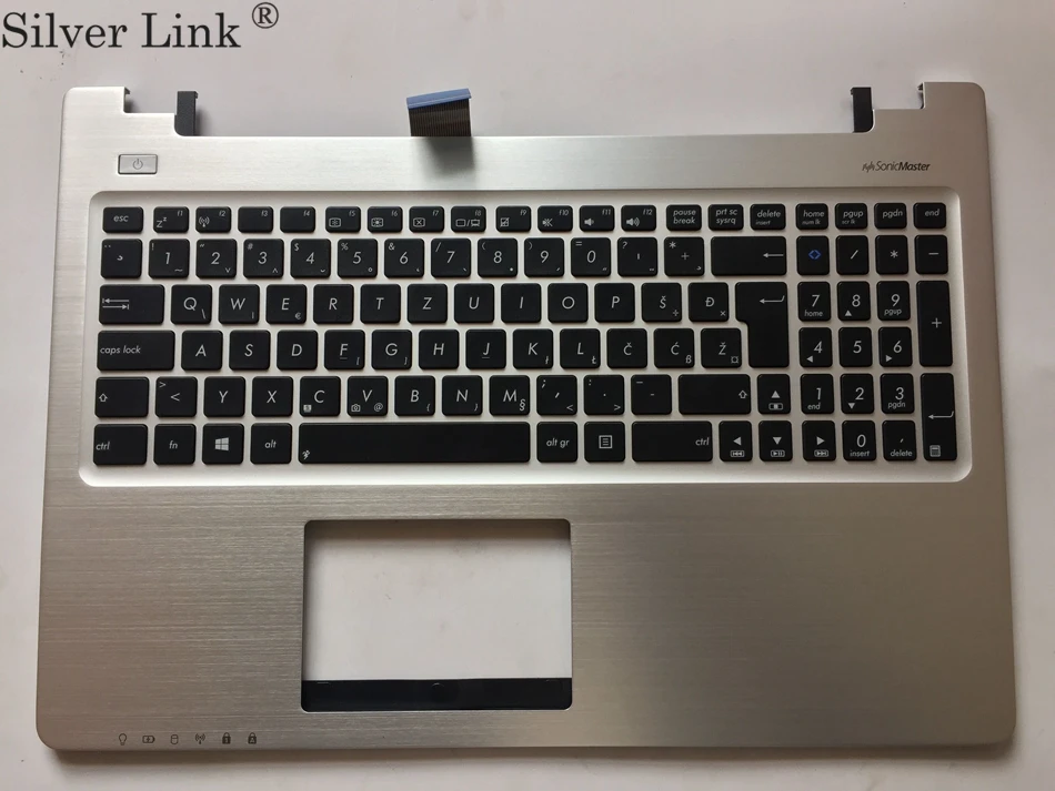 WB West Balkans keyboard for Asus S550 S550CM with silver palmrest cover laptop | Компьютеры и офис