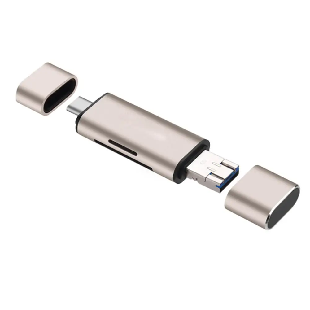Лидер продаж Quelima 5-в-1 Тип C OTG кард-ридер с флеш-накопитель USB с гнездовым Интерфейс для ПК USB 2,0 чтения TF слот для карт памяти для устройства