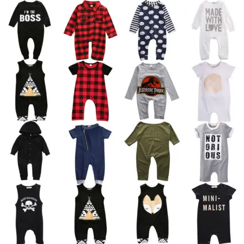 Infant Newborn Baby Boy Girl Long Jumpsuit Bodysuit Cotton Clothes Outfit Infant Newborn Baby Boy Girl Long Jumpsuit Bodysuit Cotton Clothes Outfit
