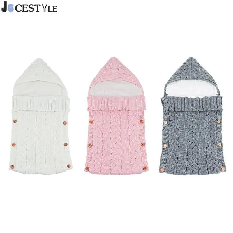 JOCESTYLE Newborn Infant Swaddle Wrap Warm Knitted Newborn Infant