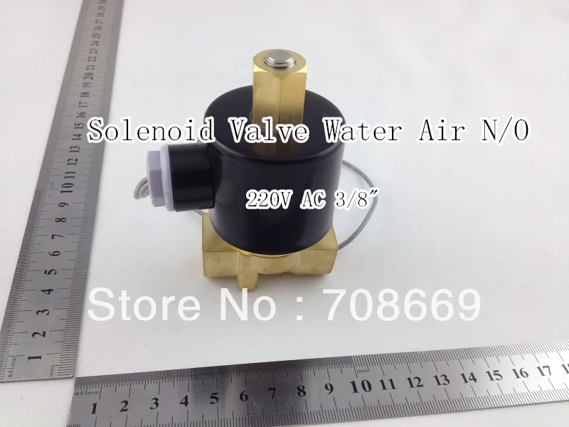 Electric Solenoid Valve Water Air N/O 220V AC 3/8" Normally Open Type