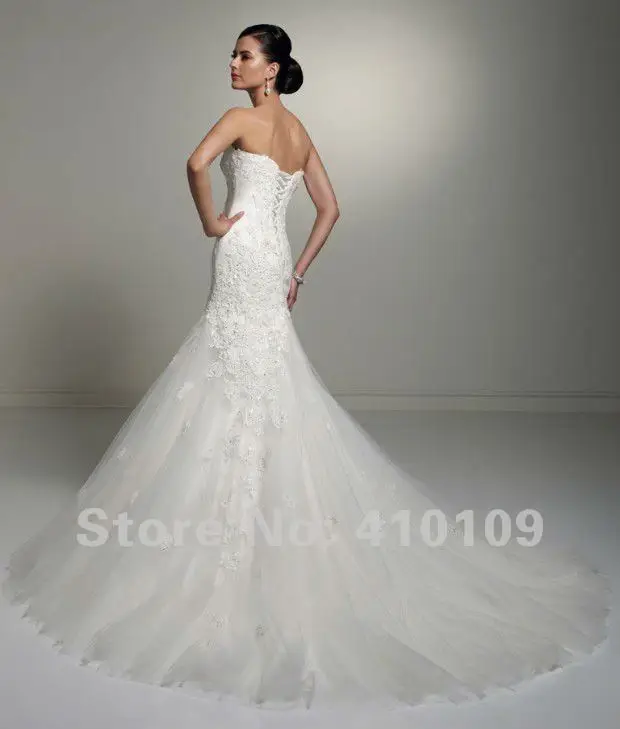 Best selling! New Sweetheart Tulle Beaded Embroidery Mermaid with Belt