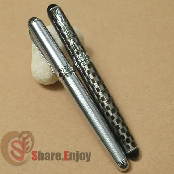 Перьевая ручка JINHAO X750 2 шт. серая с черной сеткой VS серебристая 0 7 мм | Канцтовары