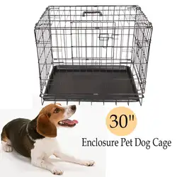 Клетка собаки ящики щенок маленький средний большой pet carrier Training Складной Металлической Клетке