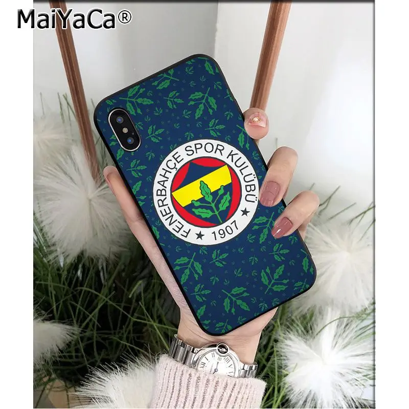 MaiYaCa Turkey Fenerbahce футбол Силиконовый ТПУ мягкий черный чехол для телефона для iPhone 5 5Sx 6 7 7plus 8 8Plus X XS MAX XR - Цвет: A8