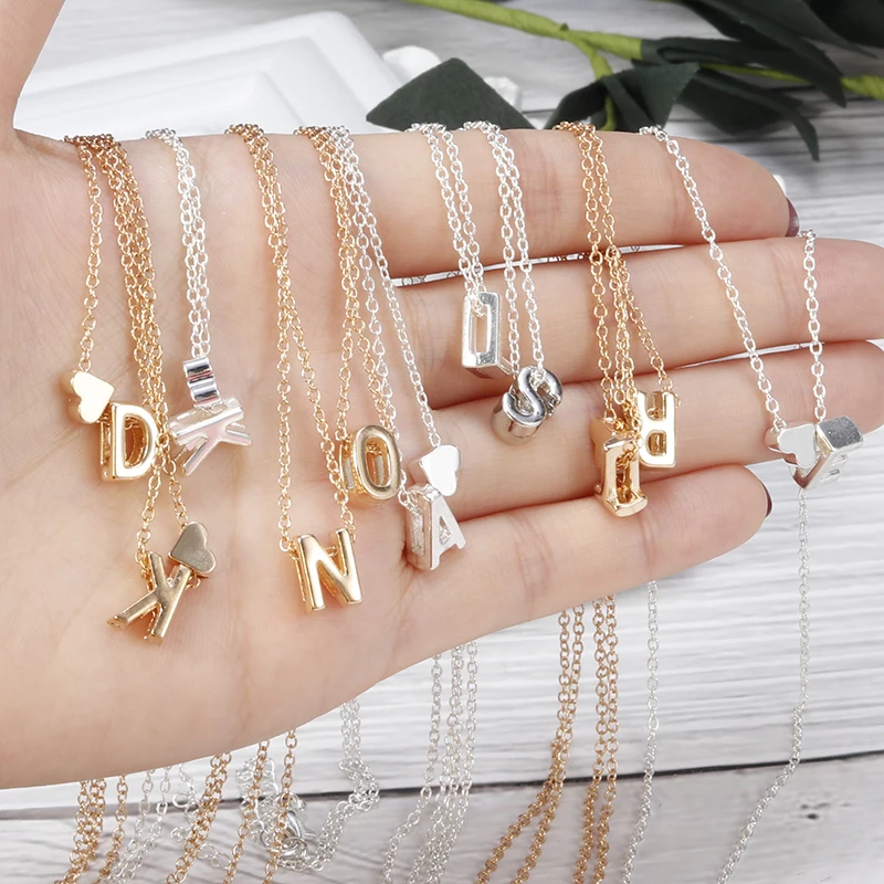 

iMucci Initial Letter Necklace Letter Necklace Girlfriend Gift Tiny Gold Letter Necklace Fashion Jewelry for Women Accessories