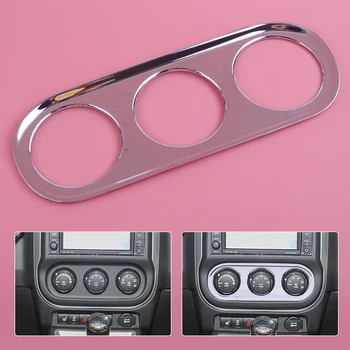 

DWCX Car Chrome ABS Air Condition Adjust Switch Button Control Knob Cover Frame Trim Sticker Fit For Jeep Compass 2011-2016