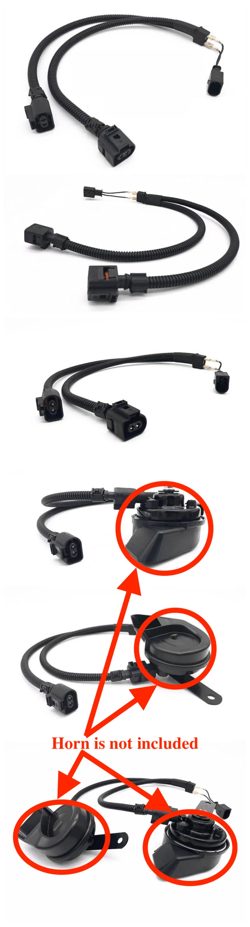 1 to 2 loud speaker adapter for vw audi skoda -4