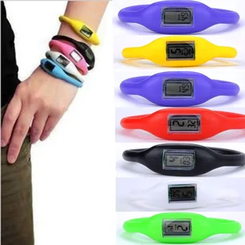 

7 candy Color Stylish digital watches Unisex Anion Silica Band Digital WristWatch Wristband children outdoors sports watches