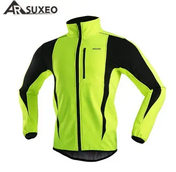 

ARSUXEO MTB Mountain Bike Jacket Winter Warm Up Thermal Cycling Jacket Bicycle Clothing Windproof Waterproof Jersey