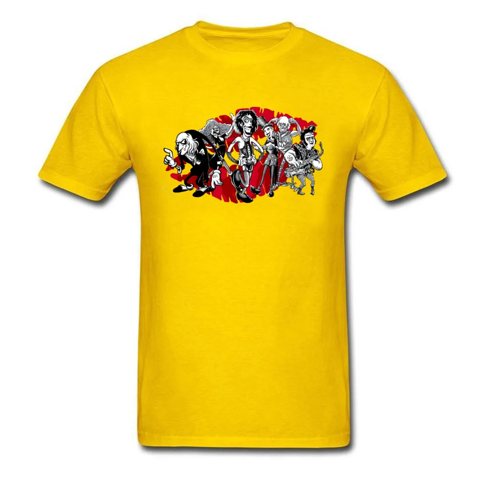 Rocky Horror Toons T-shirts Short Sleeve Custom 2018 Fashion Men Summer Autumn Tees Custom Tee-Shirt Round Collar Cotton Rocky Horror Toons yellow