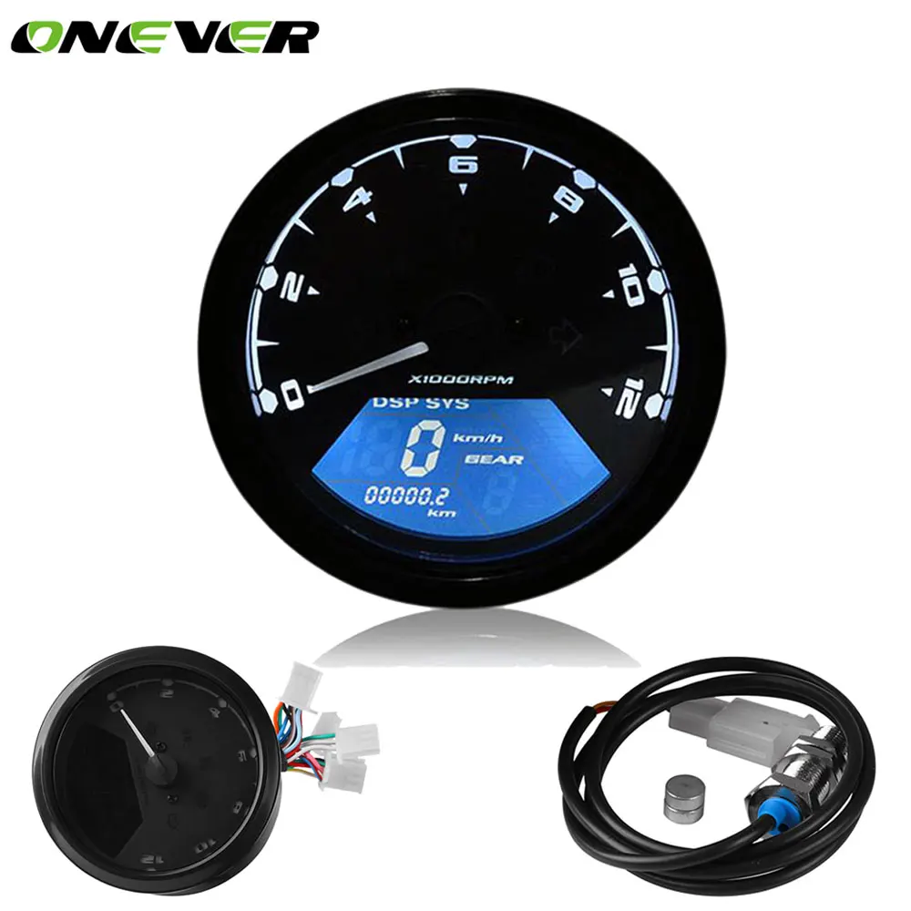 Universal Motorcycle Digital Speedometer LCD Backlight Odometer
