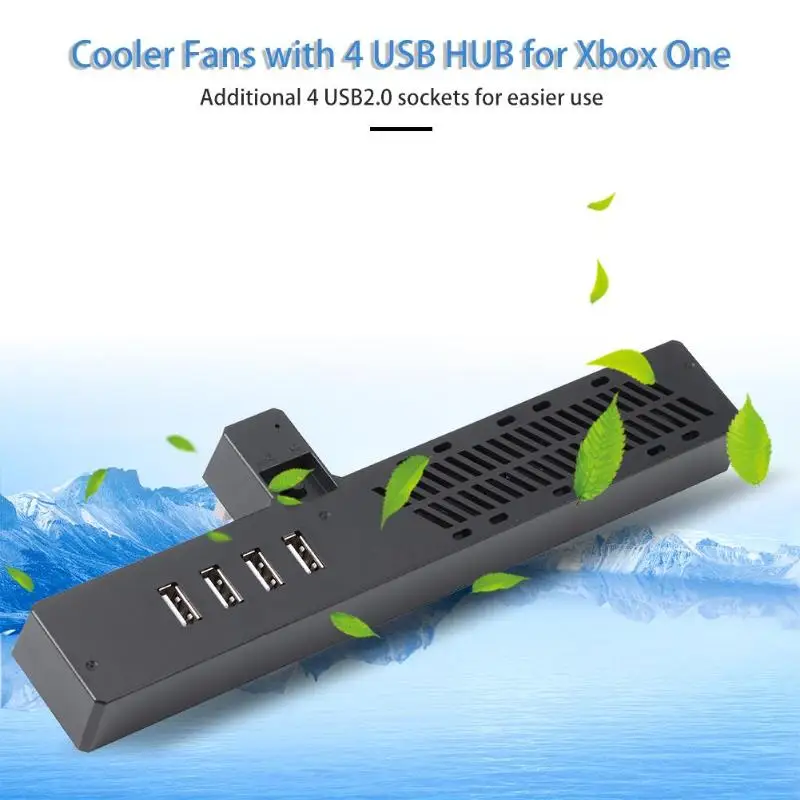 Games Cooling Stand External Cooling Pad Cooler Fans With 4 USB HUB For Xbox One Game Console Accessary