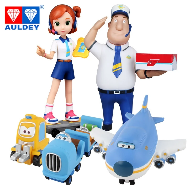 

AULDEY 5pcs/set Big 15cm Super Wings High Quality Original JIMBO SKY ROY WING PEA SHOOTER Deformation Action Figure Toy Children