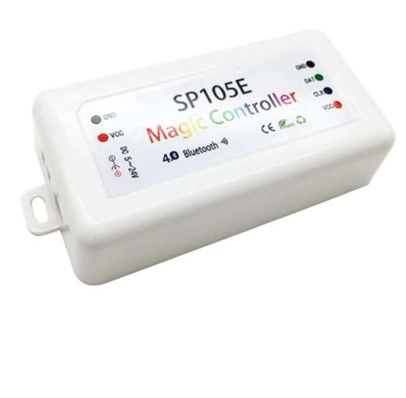 

1 pcs SP105E Magic Controller Bluetooth 4.0 DC5-24V 2048 Pixels for WS2811 2812 2801 6803 IC LED Strip Support IOS / Android APP