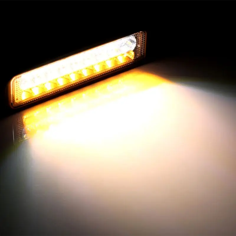 

48W 60W Vehicel Headlights 20LEDs Amber Light Bar 6inch Vehicle Work Light LED Truck For SUV Hotselling