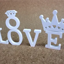 3D Наклейка на стену дерево белая буква искусственные деревянные буквы цифровой номер кольцо в форме сердца яблоко подарки для домашние украшения для свадьбы