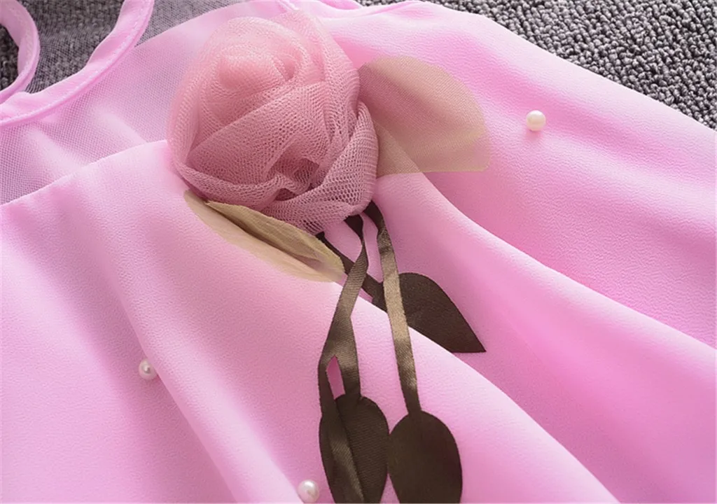 ARLONEET/ новое летнее платье Сетчатое однотонное платье без рукавов с фатиновой юбкой для маленьких девочек праздничные платья принцессы с цветами Z0205