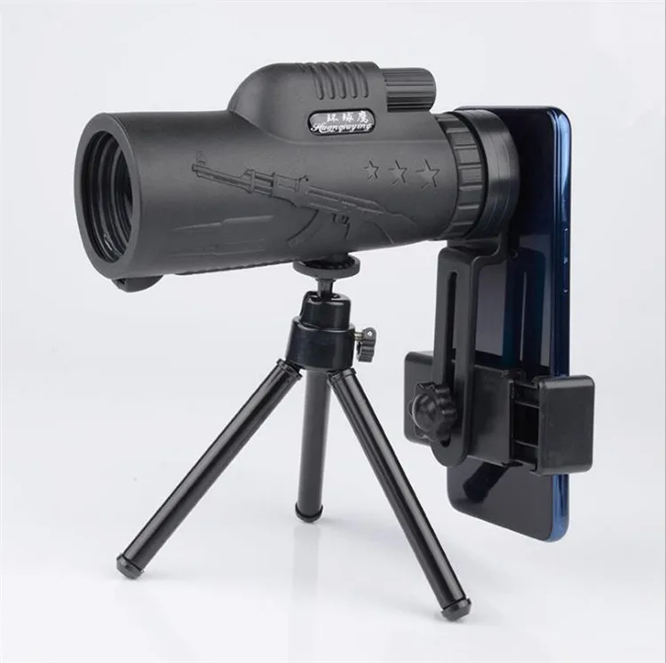 40X60 Монокуляр мощный бинокль зум большое ночное видение военный HD оптический Профессиональный охотничий черный Монокуляр