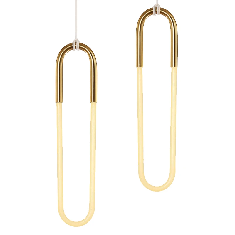 

Simple Pendant Light art scene CCFL light tube cold warm whiTe pure white blue hanging living room lamp home decoration