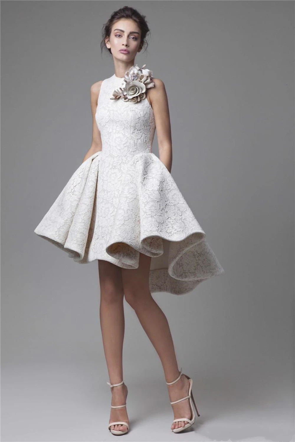 Lace Cocktail Dresses | Lace Evening Wear | Lace Prom Dresses - 2023 White  Lace Short - Aliexpress