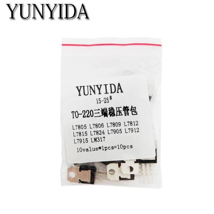 TO-220 commonly used three-terminal regulator block component package [ 2 ] 11 kinds each containing L7805 L7812 L7905