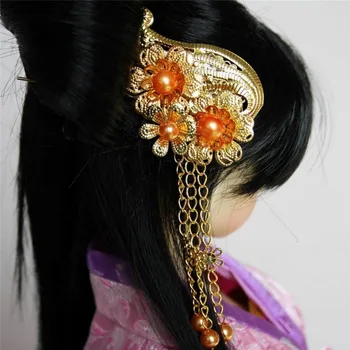 

[wamami] 699# Ooak Chinese Ancient Classical Golden Hairpin/Stick 1/3 SD AOD BJD Dollfie