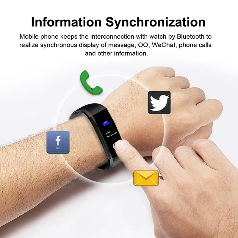 BANGWEI Smart Watch Men Heart Rate Blood Pressure Monitor Women Fitness Tracker Waterproof Sports Watch For Android IOS+Box