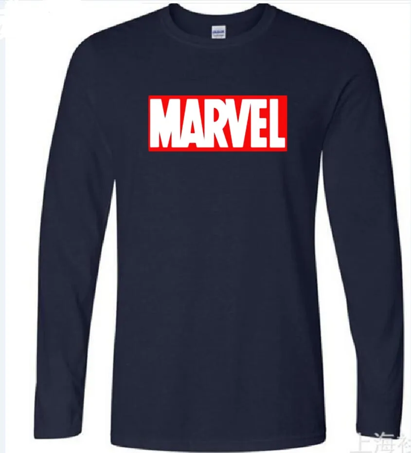 Новая мужская крутая футболка в стиле хип-хоп комиксы Marvel Box с логотипом Мужская