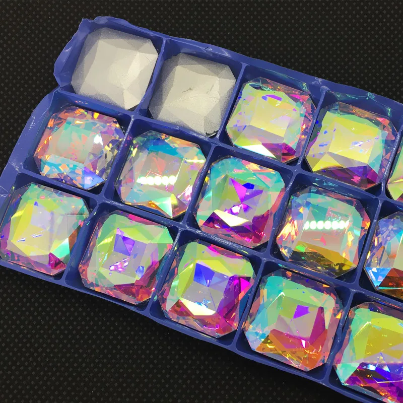 All-Colors-Sizes-10-23mm-Pointed-Back-Square-Octagon-Glass-Crystal-Fancy-Stone-Crystal-AB-Red (3)