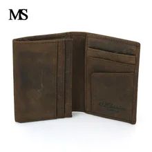 MS визитница из натуральной кожи, модная новинка, посылка для карт, короткий стиль, 2 складки, кредитный держатель для карт TWB027-1
