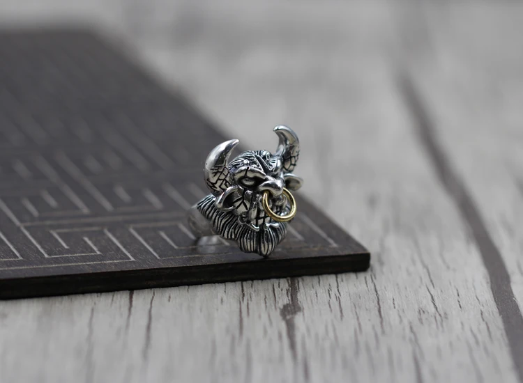 Кольцо из серебра 925 пробы с демоном властителя в стиле ретро|sterling silver rings|silver ringring