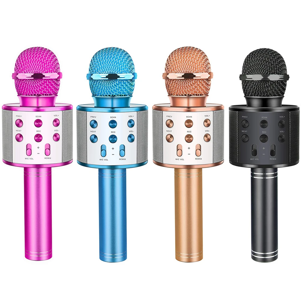 Портативный Bluetooth беспроводной микрофон профессиональный микрофон динамик караоке микрофон музыкальный плеер пение рекордер микрофон KTV