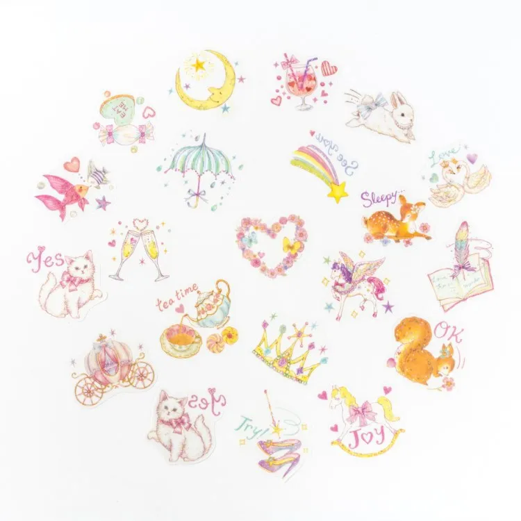 

Cute Warm Fairy Tale Decorative Stickers Adhesive Stickers DIY Decoration Diary Stationery Stickers Children Gift