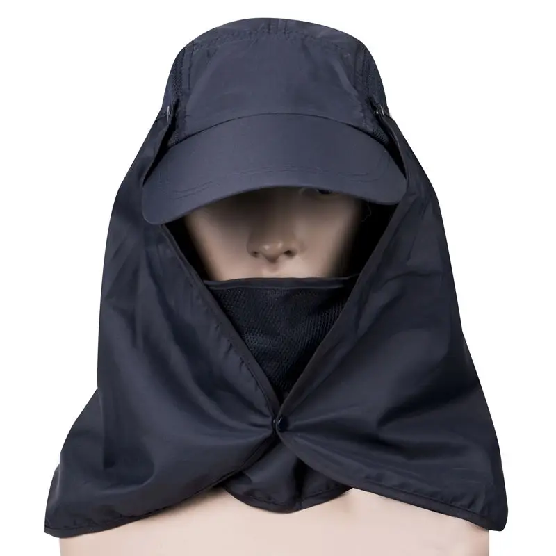 Men's Casual Outdoor Sport Hiking Visor Hat UV Protection Face Neck
