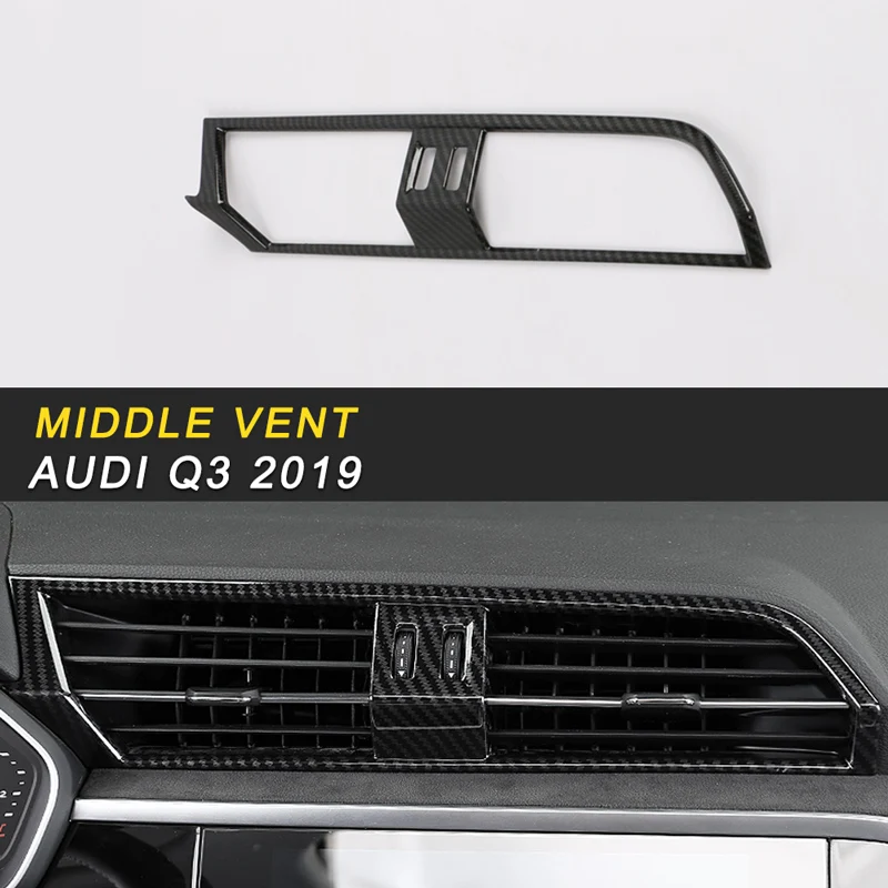

A/C Air Vent Outlet Panel Cover Trim Frame Sticker Interior Accessories for Audi Q3 2019 Car Styling