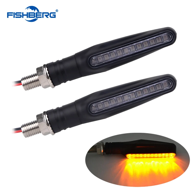 

Motorcycle Turn Signal Light Brake Lamp Flowing Water Lighting Amber Light LED Flicker Bendable Tail Indicator Flasher