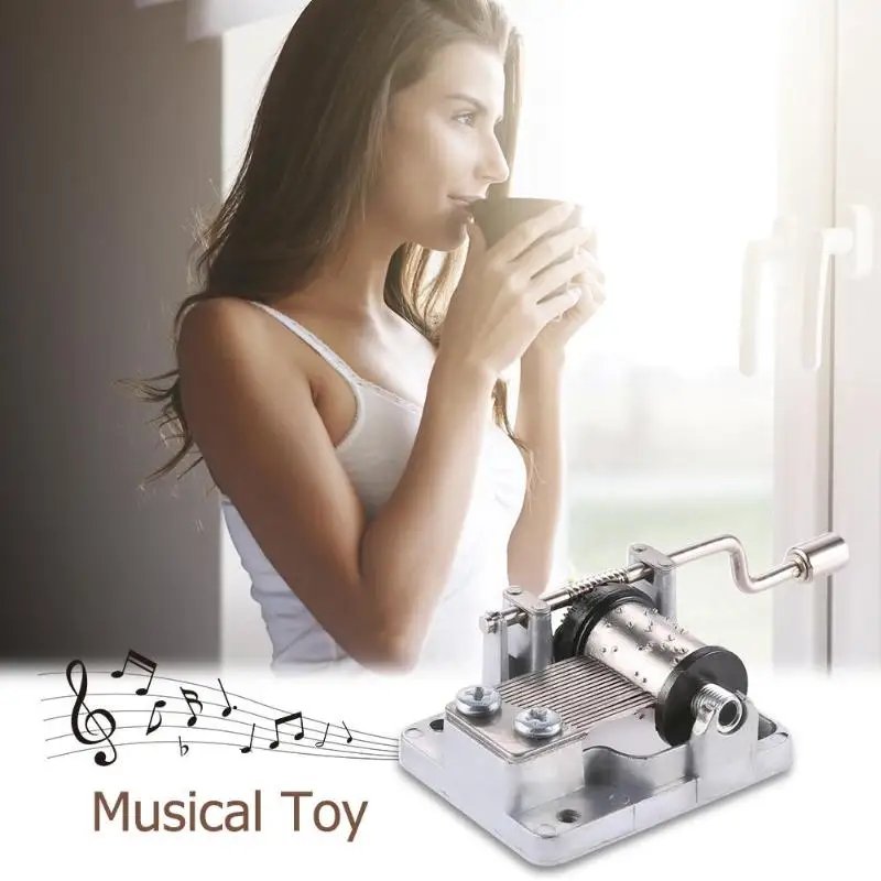 DIY Детская обучающая игрушка, музыкальный инструмент, механическая музыкальная шкатулка, рукоятка, шкатулки, декоративные коллекционные вещи для девочек