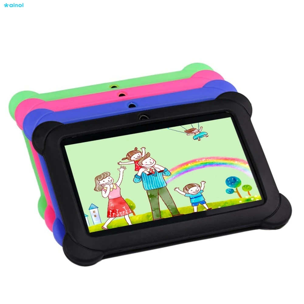 

Ainol 7 inch Children Tablet 1GB+8GB Quad Core 0.3MP Dual Camera 1024*600 Android 4.4 Tablet PC Kids Tablet With Silicone Cover