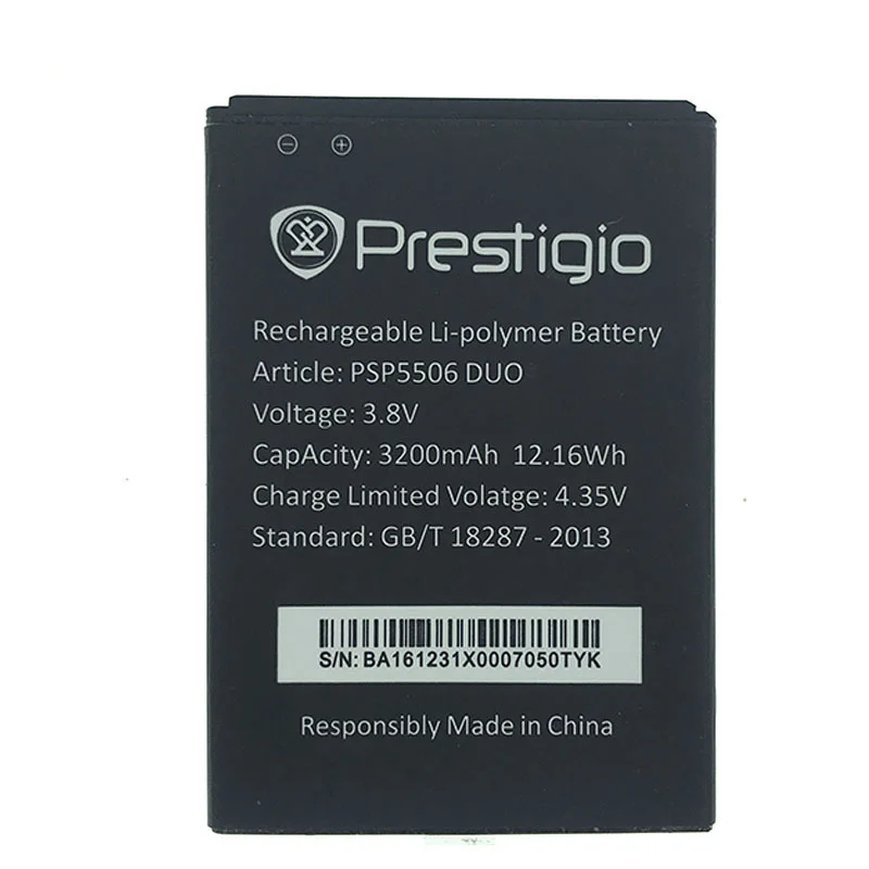 

In Stock 100% NEW 3200mAh Battery Replacement For Prestigio Grace Q5 PSP5506DUO Mobile Phone + Tracking Number