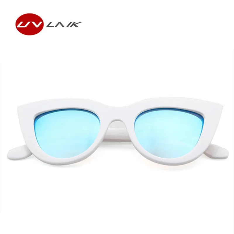 UVLAIK, винтажные женские солнцезащитные очки "кошачий глаз", большие круглые солнцезащитные очки, женские зеркальные солнцезащитные очки "кошачий глаз", фирменный дизайн